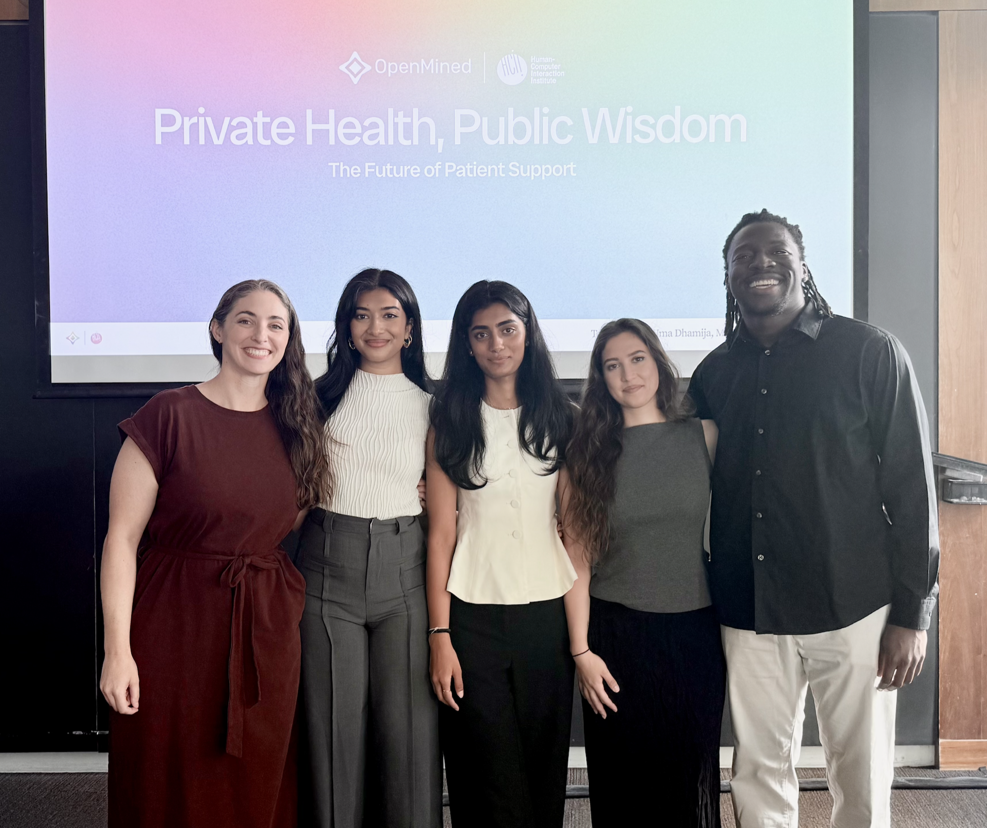 The Kindred team presenting 'Private Health, Public Wisdom: The Future of Patient Support' to OpenMined and the CMU Human-Computer Interaction Institute